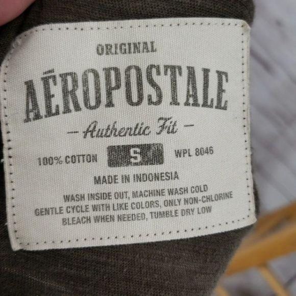 Aeropostale Men's Distressed Long Sleeve Pullover Thermal Shirt Size Small - Picture 8 of 8